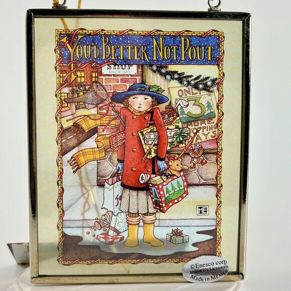 Mary Engelbreit Stained Glass Suncatcher Better Not Pout Shopper Via Vermont - Picture 1 of 10